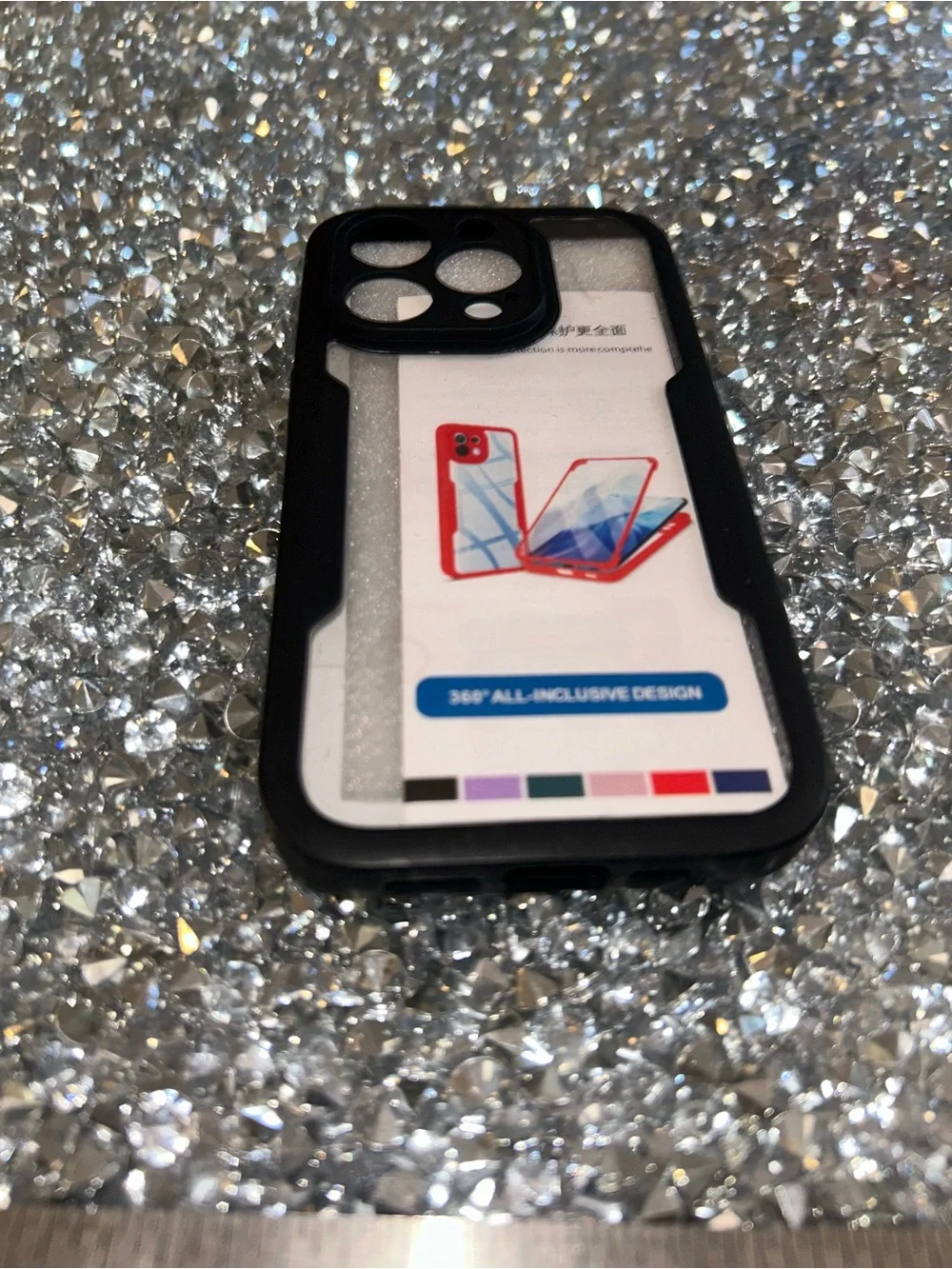 Black Transparent Bumper Phone Case - Compatible Mobile Protection